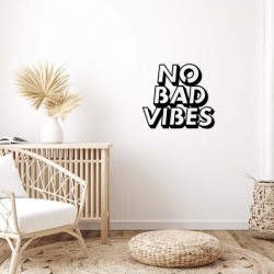 NO BAD VİBES METAL DUVAR TABLOSU 